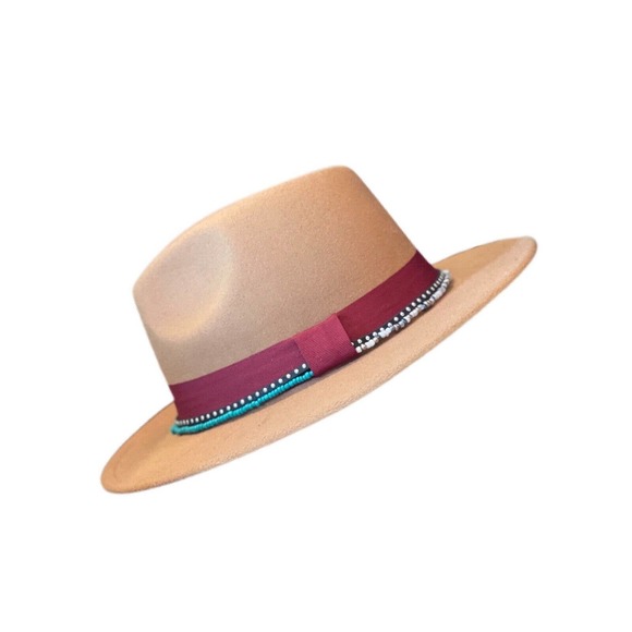 Customized Beaded Band Fedora Wool Hat main image 5